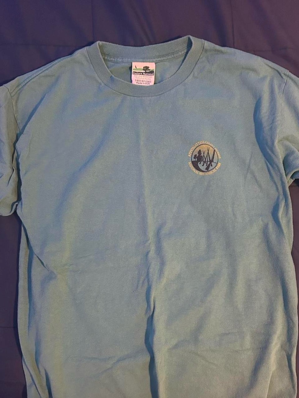 Light Blue Graphic Pocket-Print Tee